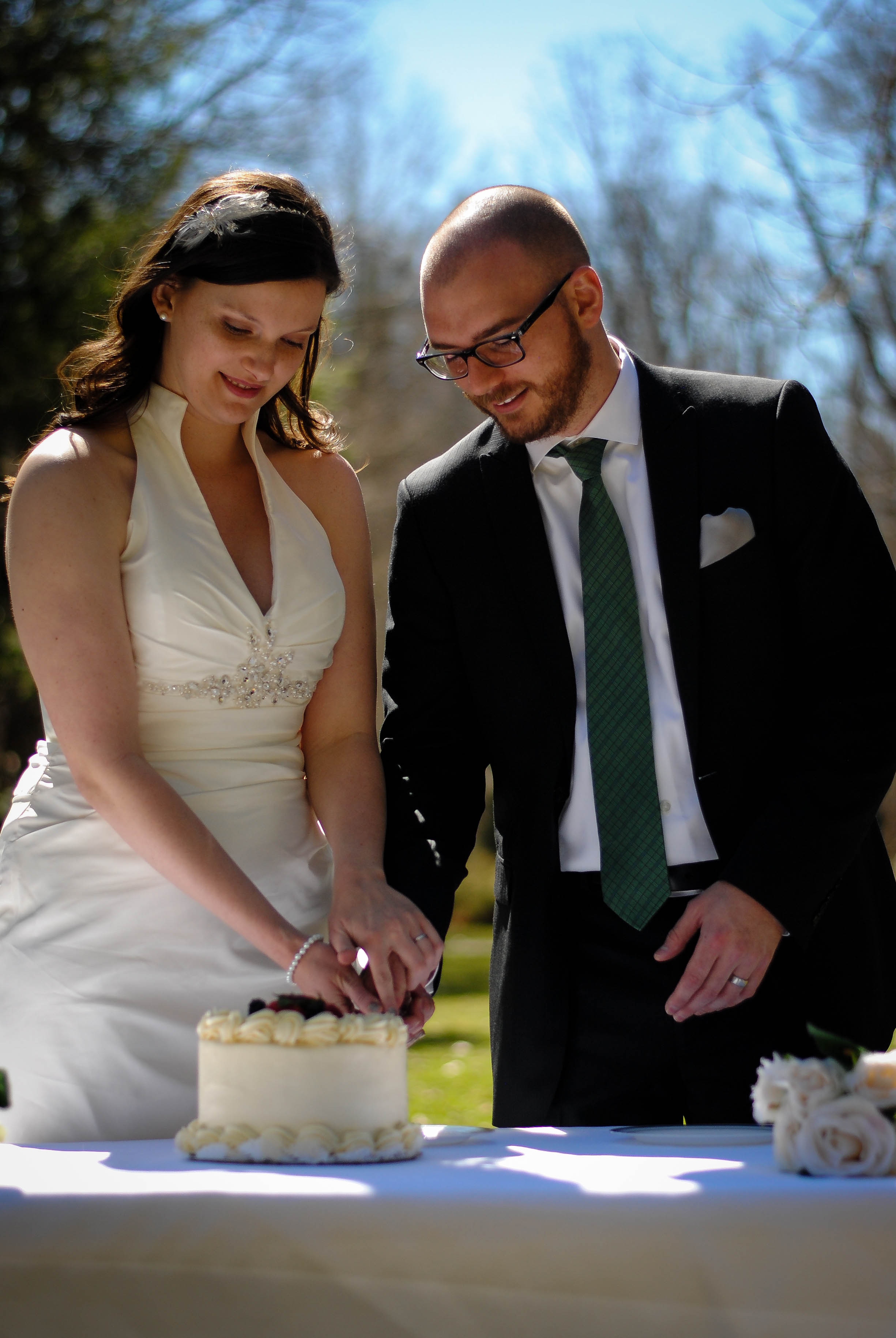 Sarah and Sam elope in Asheville at the Botanical Gardens on a warm spring morning.  They had their closest friends in attendance and left afterward to eat a celebratory lunch in downtown Asheville.  Congratulations!!